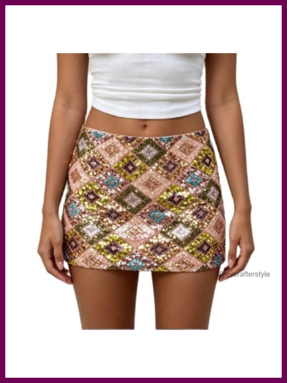 Women's Sparkly Sequins Mini Skirt Low Rise Bodycon Clubwear Party Skirt